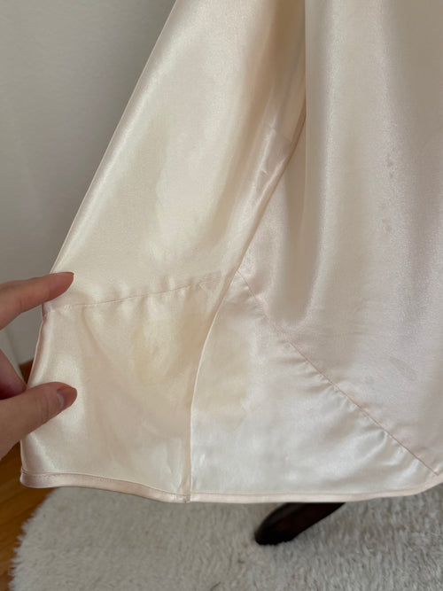 Victoria’s Secret Champagne Satin Maxi Slip size S