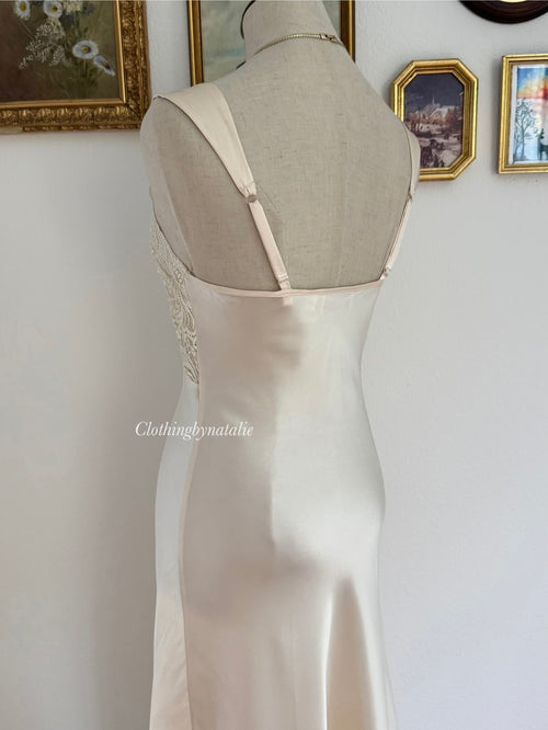 Victoria’s Secret Champagne Satin Maxi Slip size S