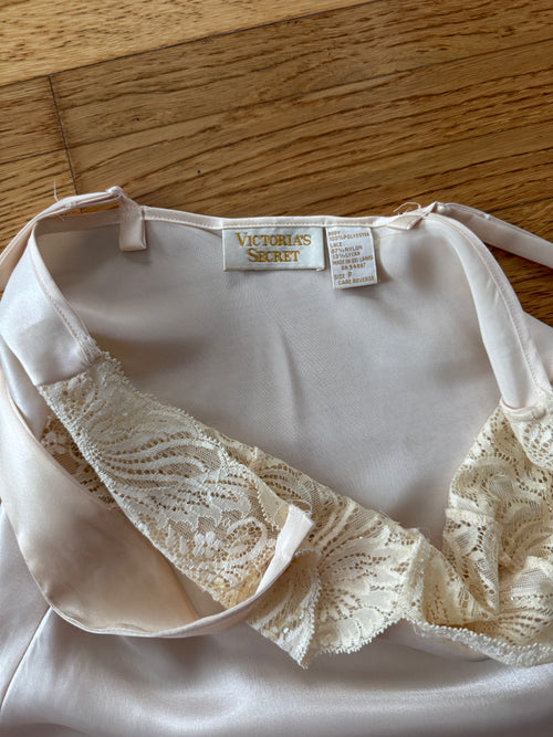 Victoria’s Secret Champagne Satin Maxi Slip size S