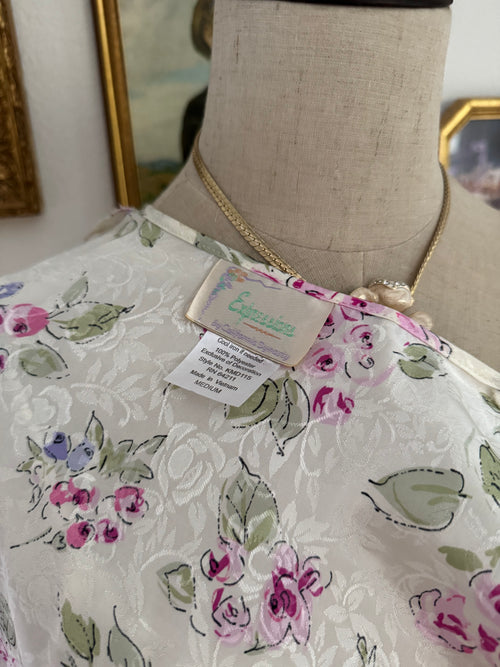 Expression Floral Brocade Peignoir size S/M