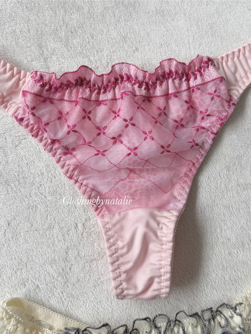 NEW Pink/White Underwear Set size S