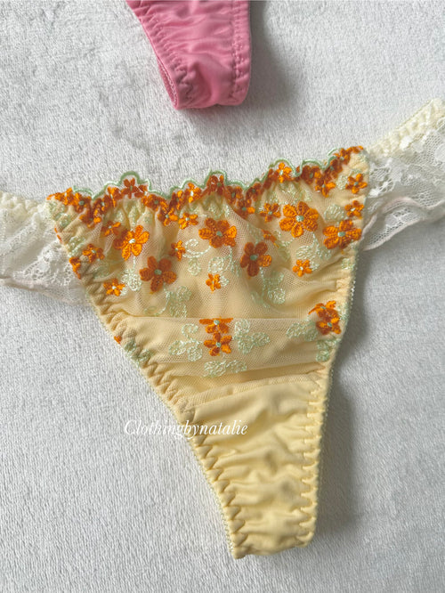 NEW Pink/Yellow Underwear Set size M