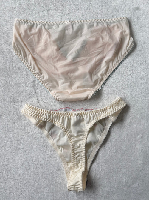 NEW Orange/Cream Underwear Set size S