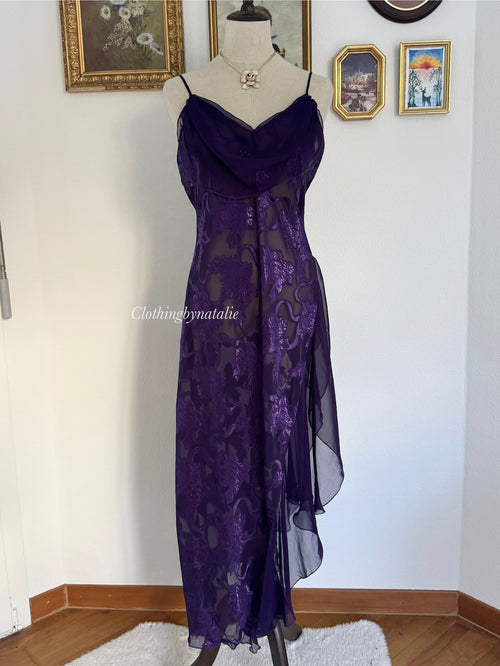 Victoria’s Secret Purple Brocade Maxi Slip size M