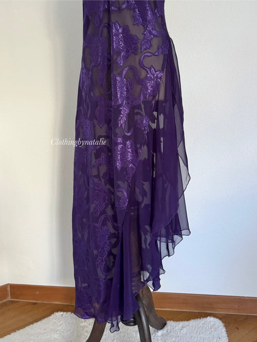 Victoria’s Secret Purple Brocade Maxi Slip size M