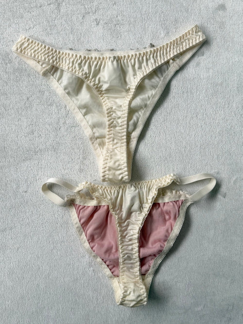 NEW Cream/Pink Underwear Set size S