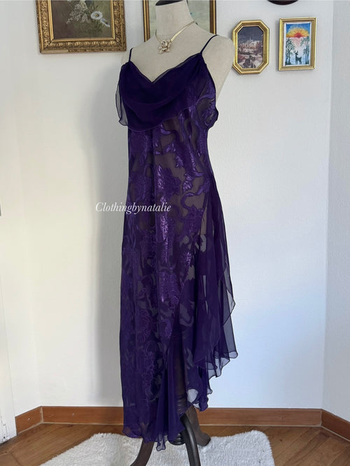 Victoria’s Secret Purple Brocade Maxi Slip size M