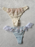 NEW Cream/Blue Underwear Set size S