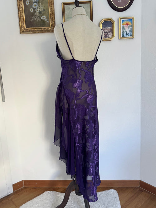 Victoria’s Secret Purple Brocade Maxi Slip size M