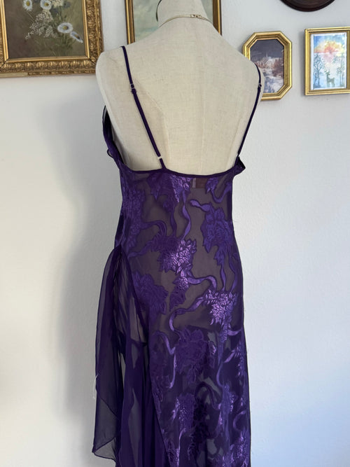 Victoria’s Secret Purple Brocade Maxi Slip size M