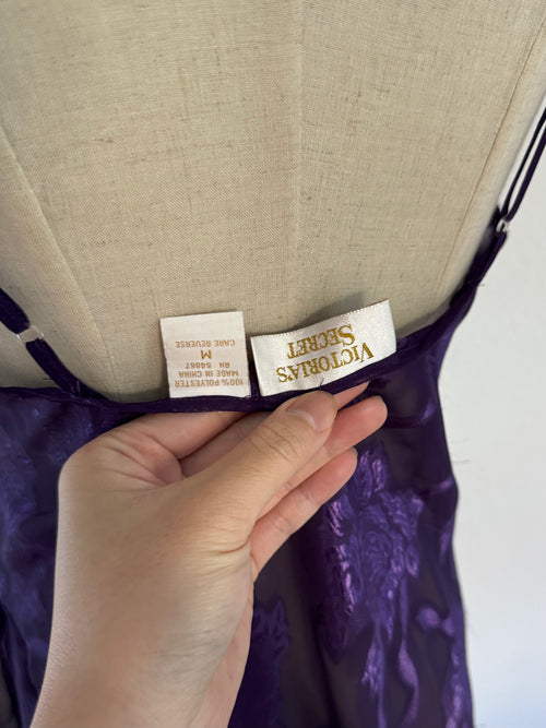 Victoria’s Secret Purple Brocade Maxi Slip size M