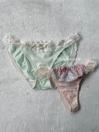 NEW Green Pink Underwear Set size S