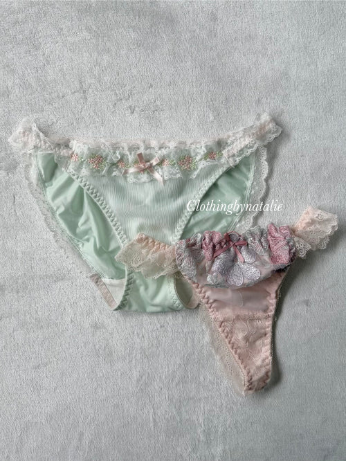 NEW Green Pink Underwear Set size S