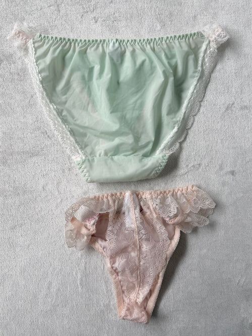 NEW Green Pink Underwear Set size S