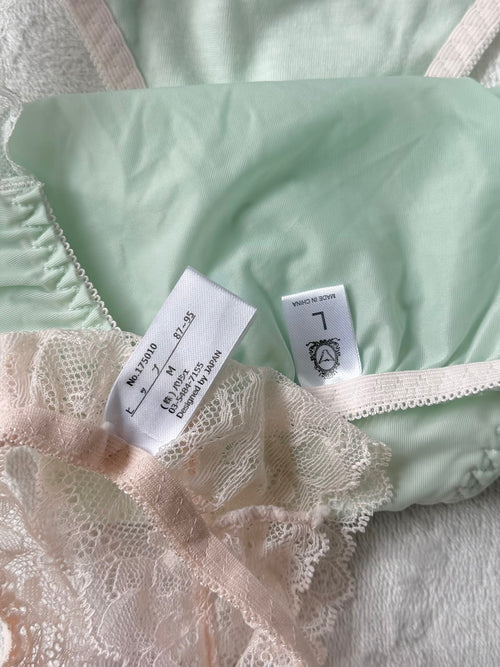 NEW Green Pink Underwear Set size S
