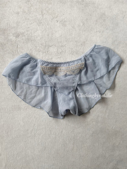 NEW Blue Chiffon Underwear size S/M