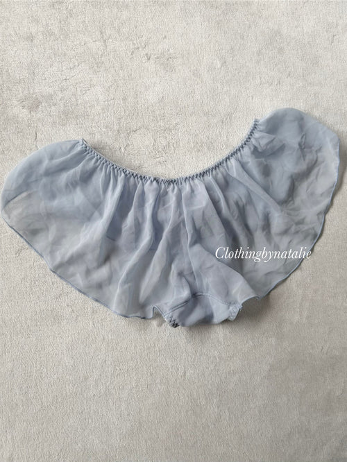 NEW Blue Chiffon Underwear size S/M