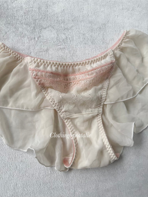 NEW Cream Chiffon Underwear size S/M