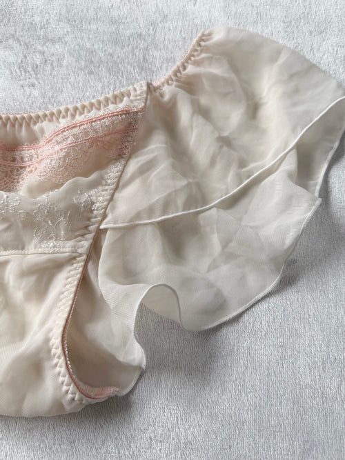 NEW Cream Chiffon Underwear size S/M