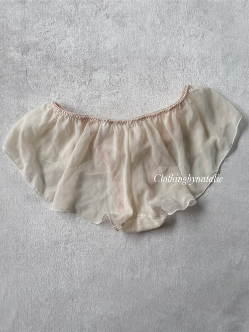NEW Cream Chiffon Underwear size S/M