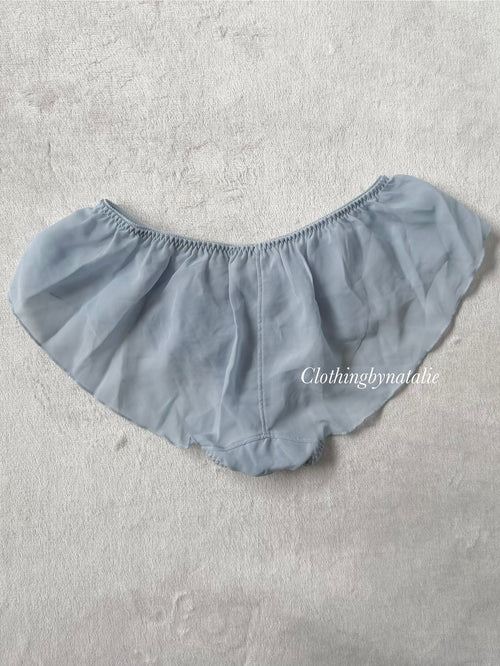 NEW Blue Chiffon Lace Underwear size S