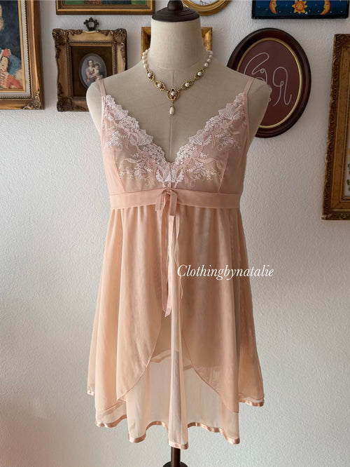 Coquette Orange Mesh Babydoll size M