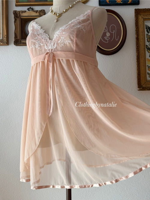 Coquette Orange Mesh Babydoll size M