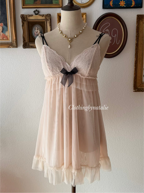 Soft Nude Mesh Babydoll size S/M