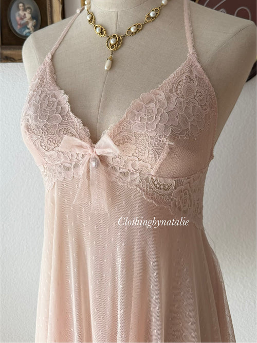 Romantic Nude Mesh Babydoll size M