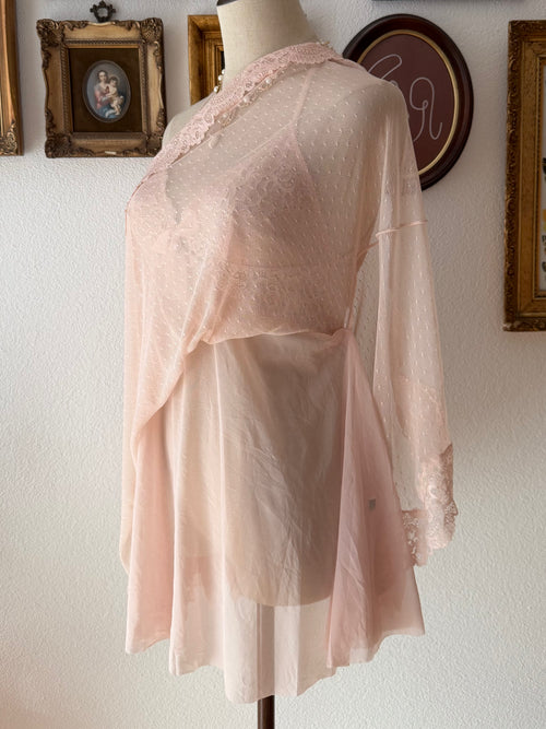 Romantic Nude Mesh Babydoll size M