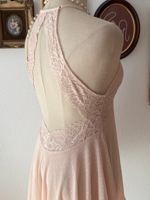 Romantic Nude Mesh Babydoll size M