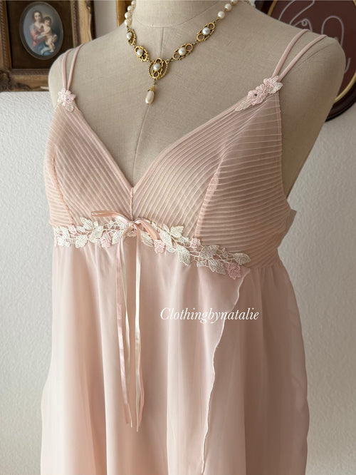 Soft Orange Chiffon Babydoll size M