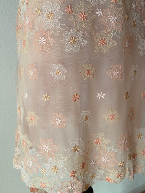 Floral Sheer Orange Slip size S