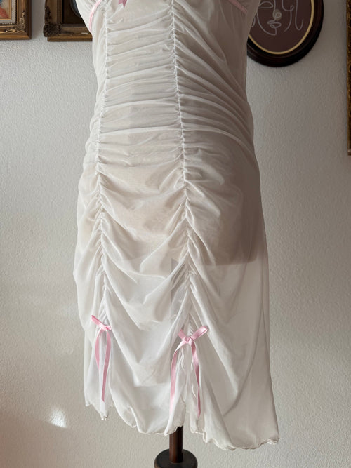 Sheer White Mesh Slip size S