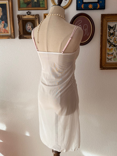 Sheer White Mesh Slip size S