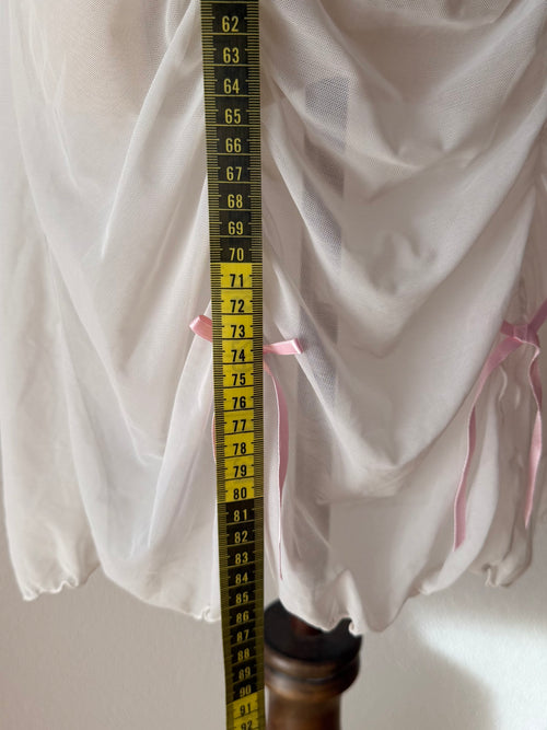 Sheer White Mesh Slip size S