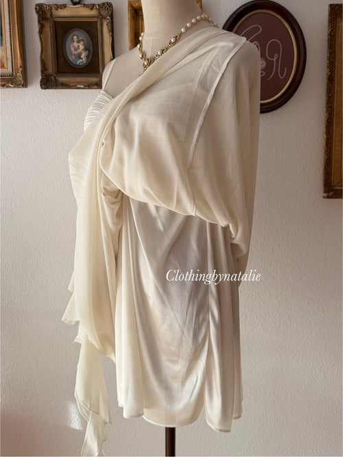 Coquette Cream Chiffon Babydoll size M