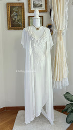 Inbloom Maxi Satin/Lace Bridal Peignoir Mix Set (M)