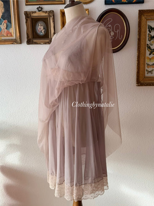 Whimsical Purple Mesh Babydoll size M
