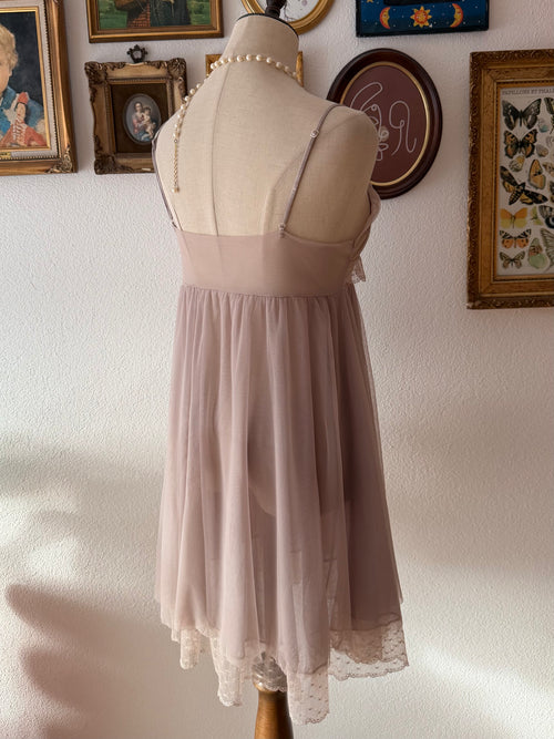 Whimsical Purple Mesh Babydoll size M