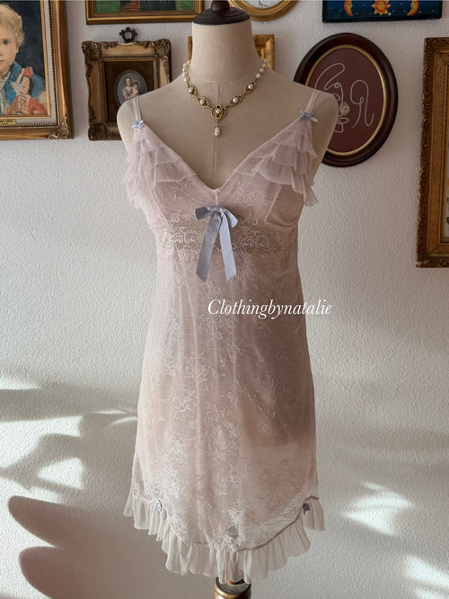 Nude Pink Lace Slip size S