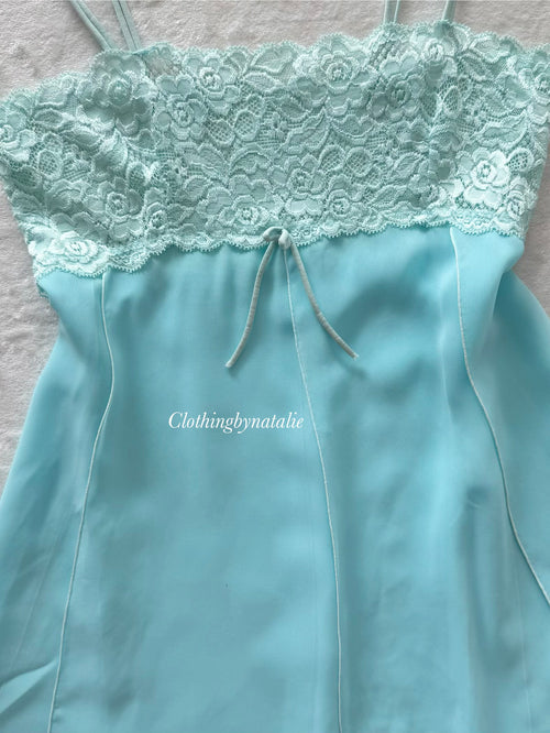Baby Blue Chiffon Babydoll Size S