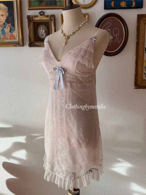 Nude Pink Lace Slip size S