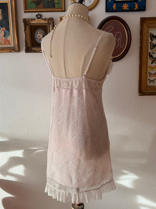 Nude Pink Lace Slip size S
