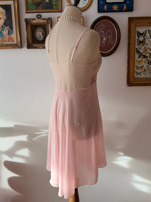 Romantic Pink Chiffon Babydoll size S