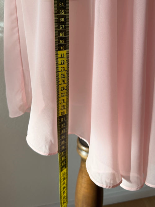 Romantic Pink Chiffon Babydoll size S