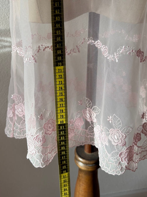 Romantic Sheer Rose Slip size M