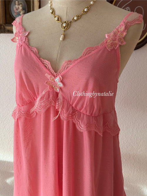 Strawberry Mesh Babydoll size M