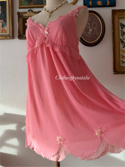 Strawberry Mesh Babydoll size M