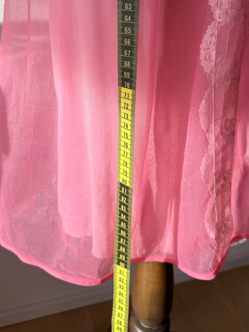 Vintage Pink Nylon Nightgown size S